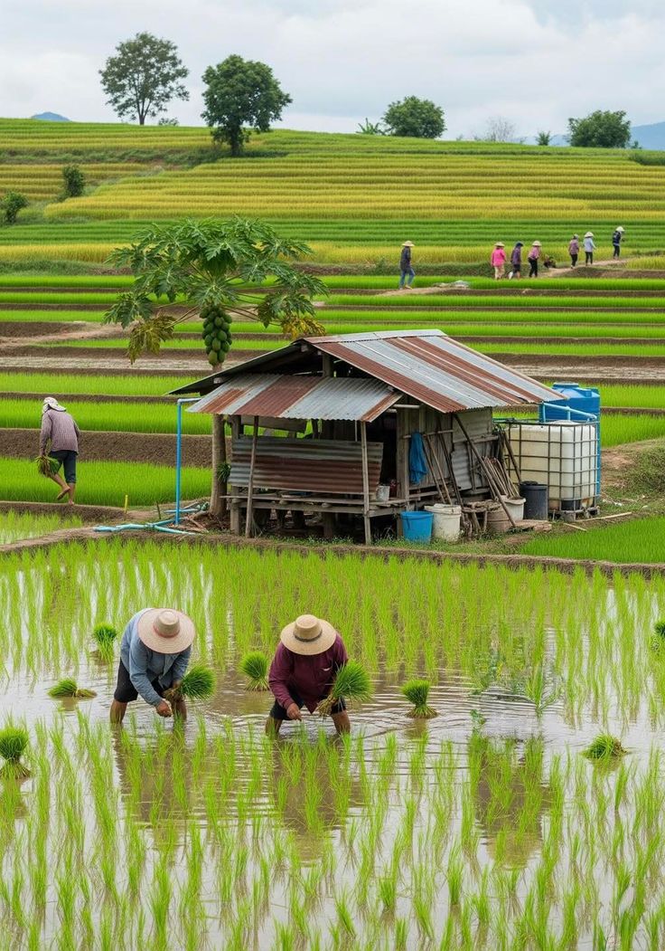Rice farmer image